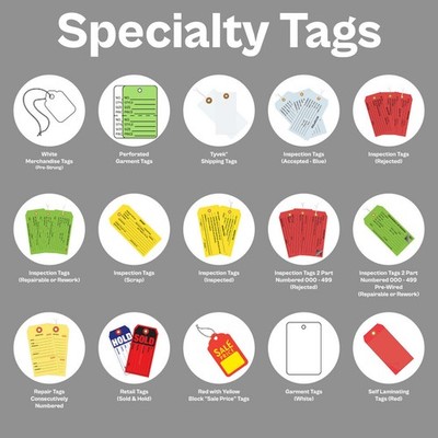 .37-6.25'' Inspection/Repair/Retail Message/Self-Laminating Tag, Pc 100-1000/Cs