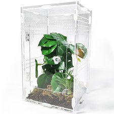 Acrylic Jumping Spider Enclosure Large 6  x6  x10  with Front Door, Arboreal Ta...