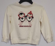 Holiday Time Girls Christmas Fleece Graphic Sweatshirt, Ivory Size XS 4-5
