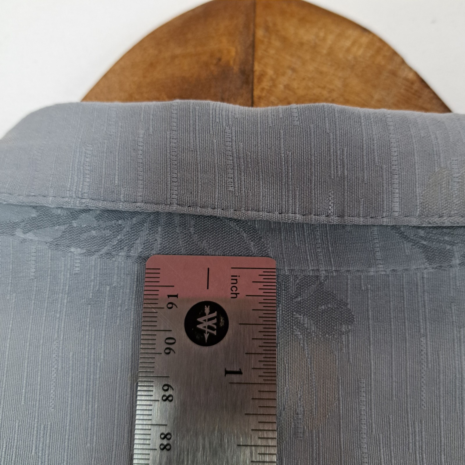 AFTCO Bluewater Hawaiian Shirt Mens Large Gray Button Up S/S Palm Trees Embossed