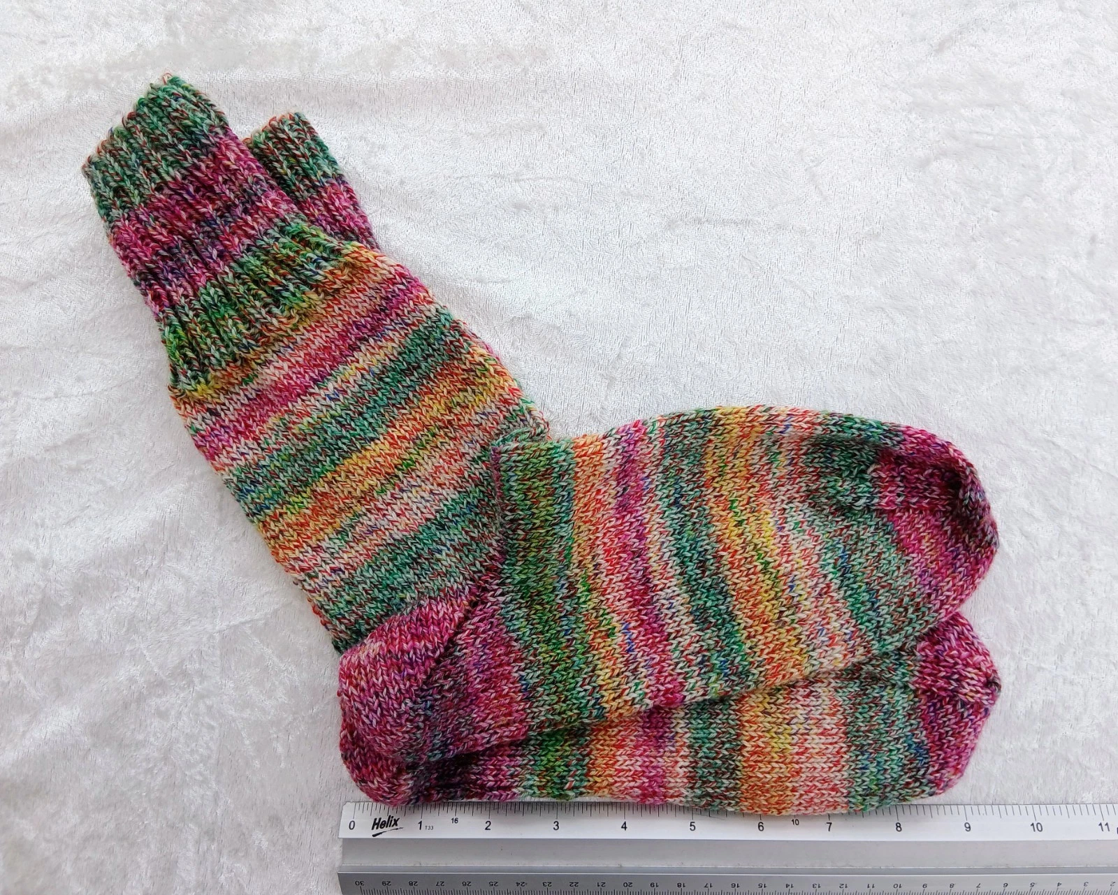 Hand-knitted Adult Socks, Size 5/6, 75% Wool/25% Polyamide, Machine Washable