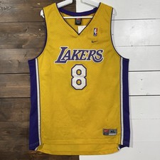 Vintage Nike Kobe Bryant 8 LA Lakers NBA Stitched Swingman Jersey Mens XL