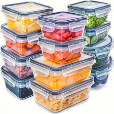 24 Pack Plastic Food Storage Containers Airti...