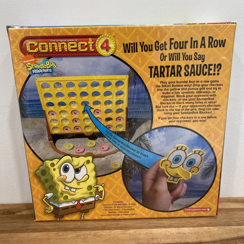 Spongebob Squarepants Connect 4 Four Strategy Board Game Nickelodeon - NEW 2008 - Image 2 of 4