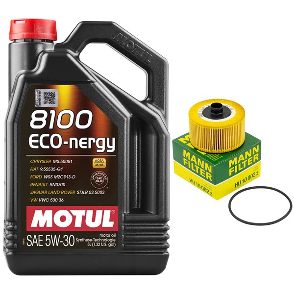 MotoröL Set Motul 8100 ECO-NERGY 5W-30 5 Liter + ÖLfilter FüR Dacia Duster Lodgy-image