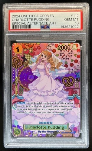 2024 One Piece Two Legends Charlotte Pudding Special Alt Art #OP03-112 PSA 10
