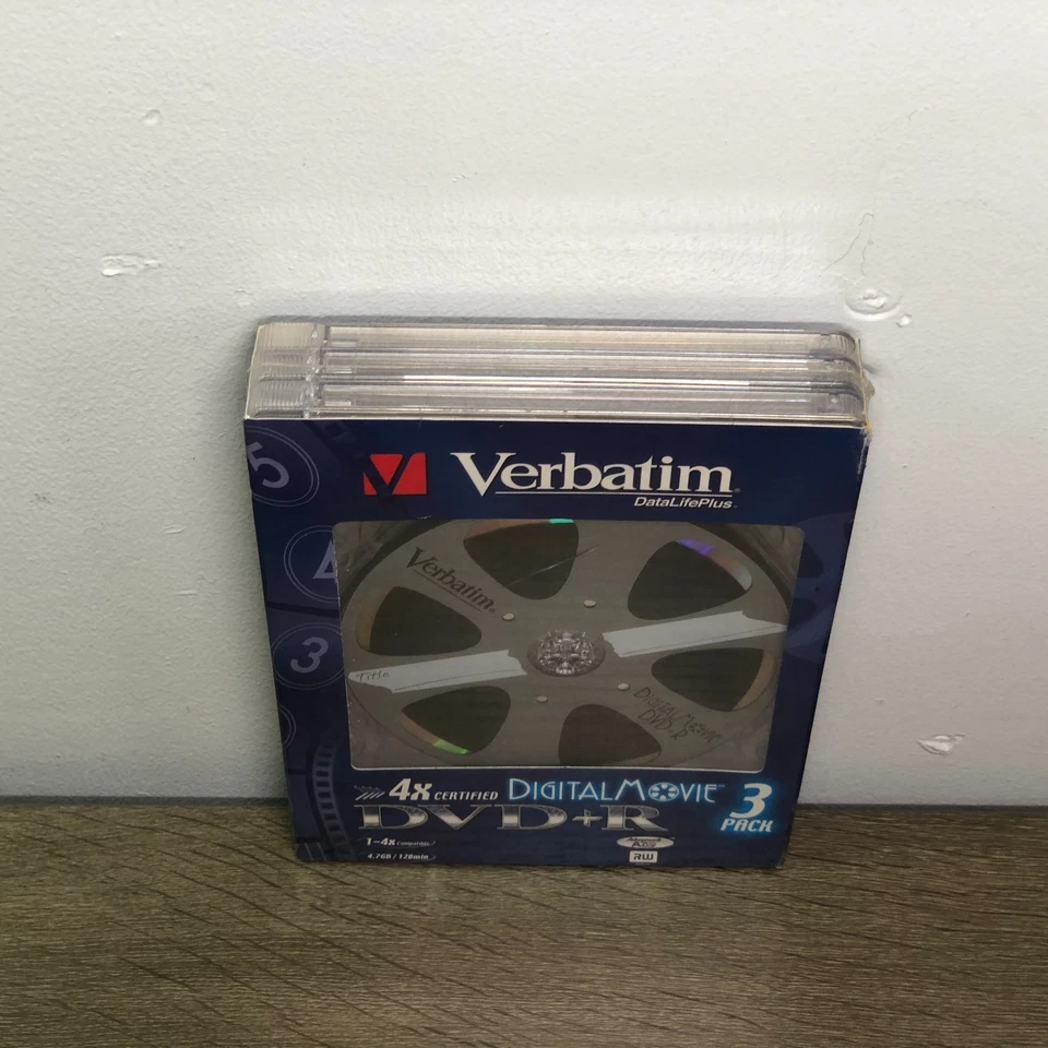 Verbatim DVD R 3 Pack Discs Digital Movie 4.7GB 120 Minutes Data Life Plus New - Image 3 of 4