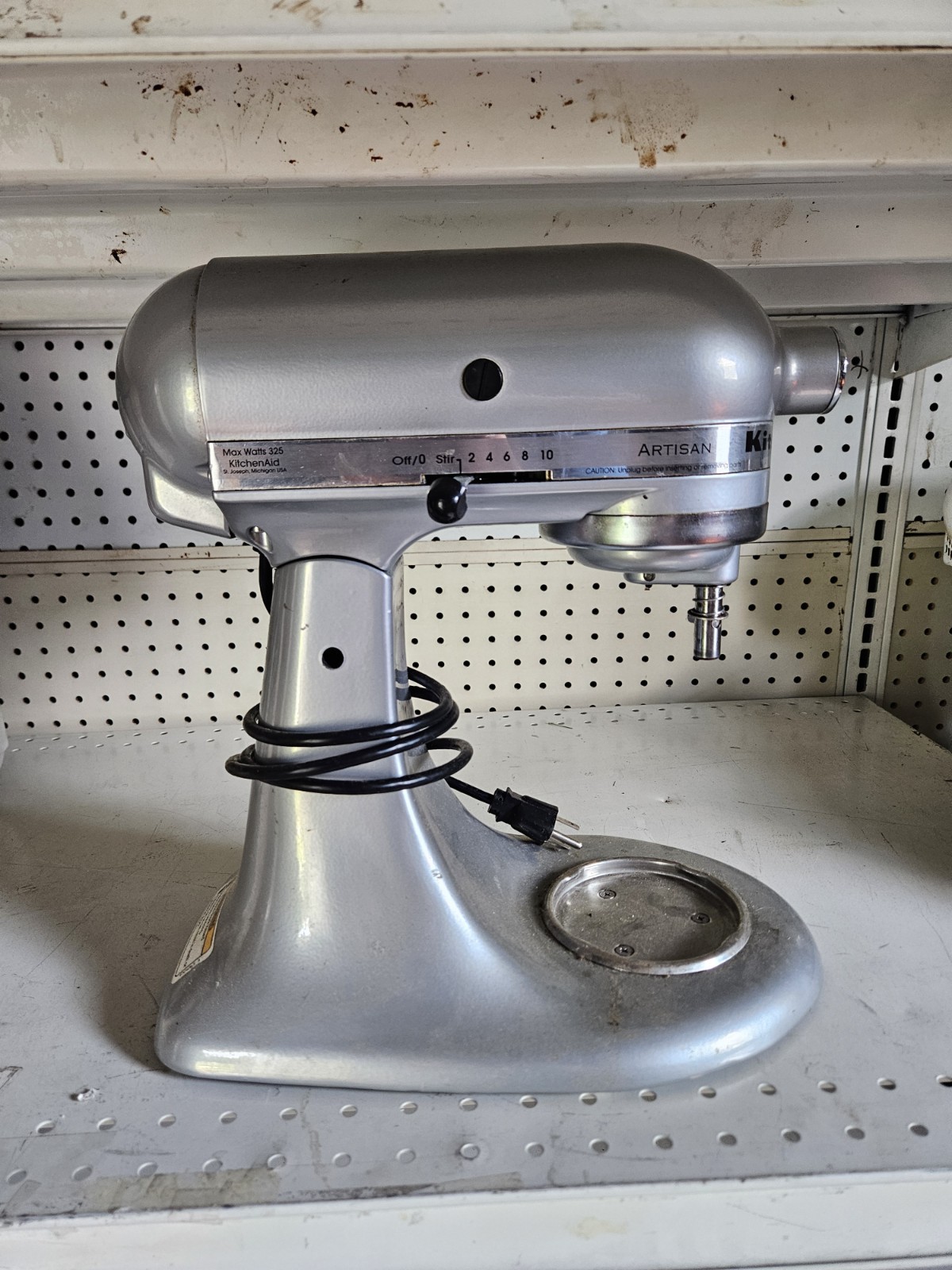 KitchenAid Artisan 10-Speed Silver Stand Mixer 325W Tilt-Head For Parts