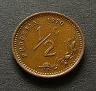 1970 Rhodesia 1/2 Cent — photo from another recent sale