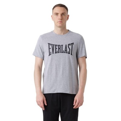Baumwoll-Jersey T-Shirt Everlast S schwarz mit Logo reguläre Passform