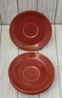 Fiestaware Paprika Saucers Retired Color Homer Laughlin Co Dishware Serving