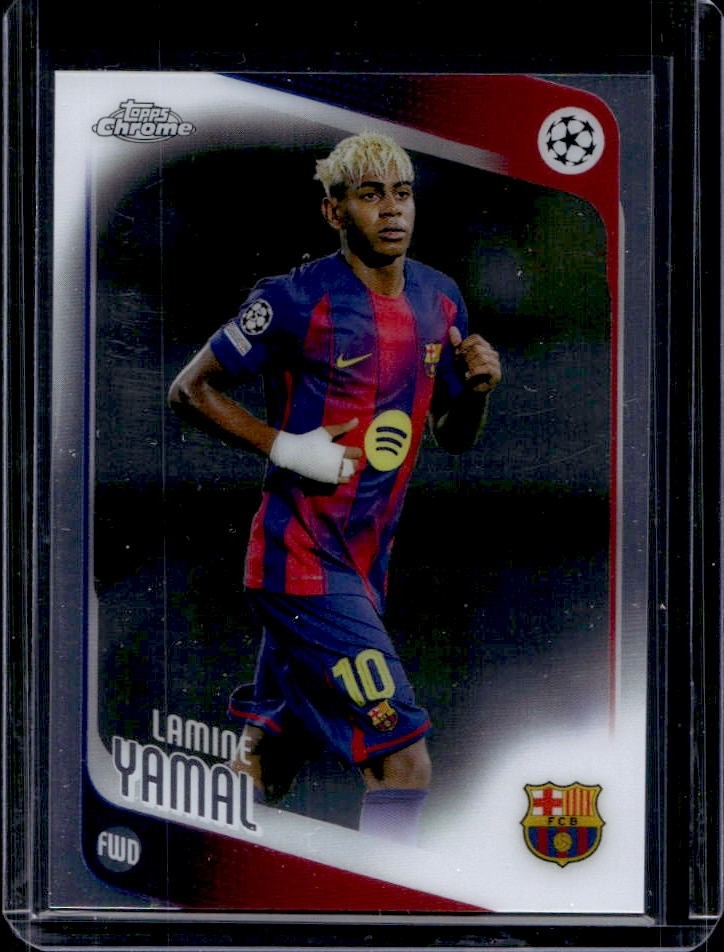 2025-26 Topps Chrome UEFA Lamine Yamal #10 Barcelona