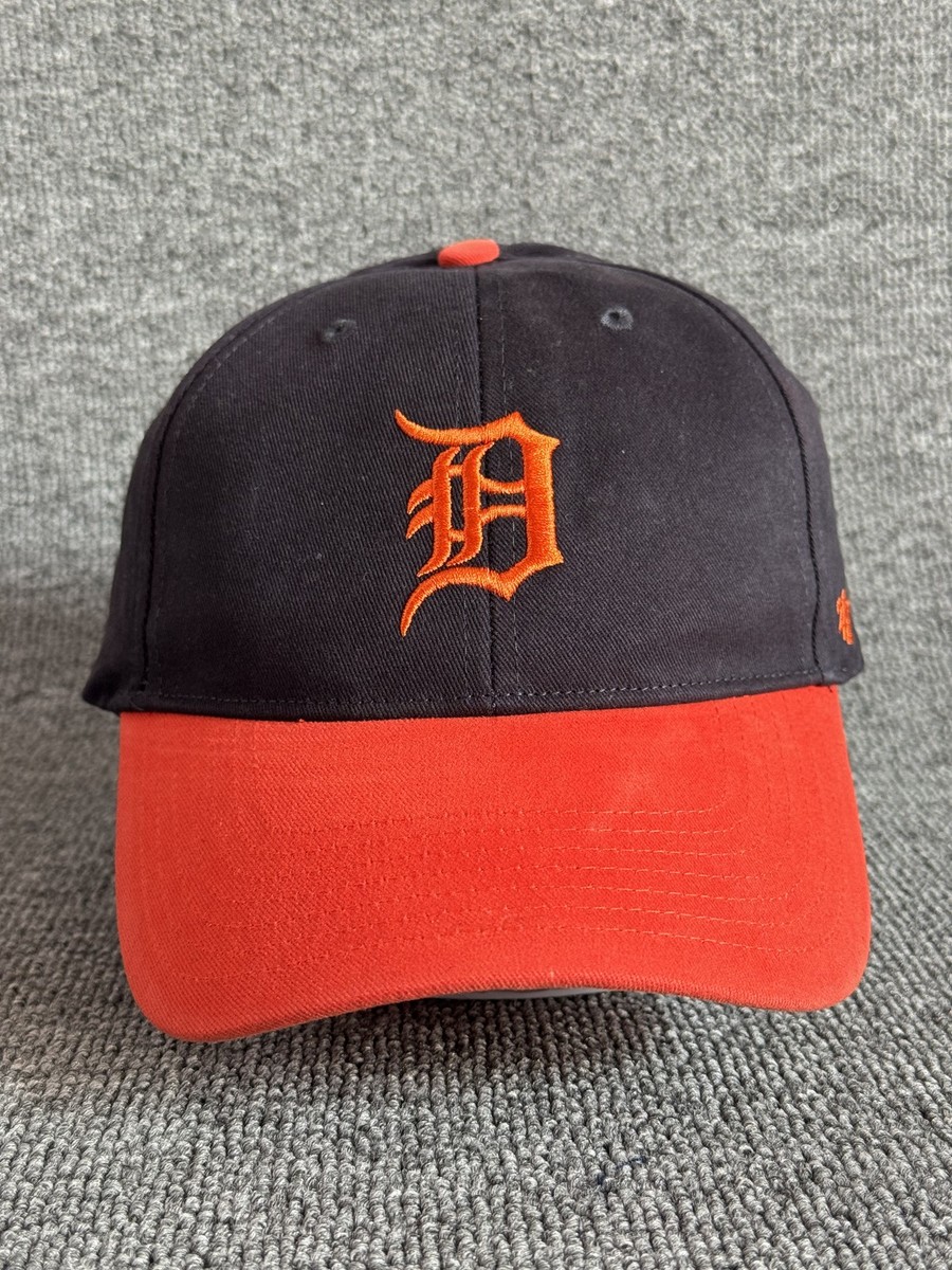 '47 Brand Detroit Tigers Dad Hat Strapback Navy Orange One Size Cap