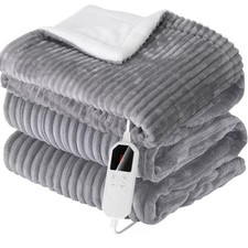 Heated Throw Electric Over Blanket Soft Fleece Comfort Control Sofa 130 x 160cm