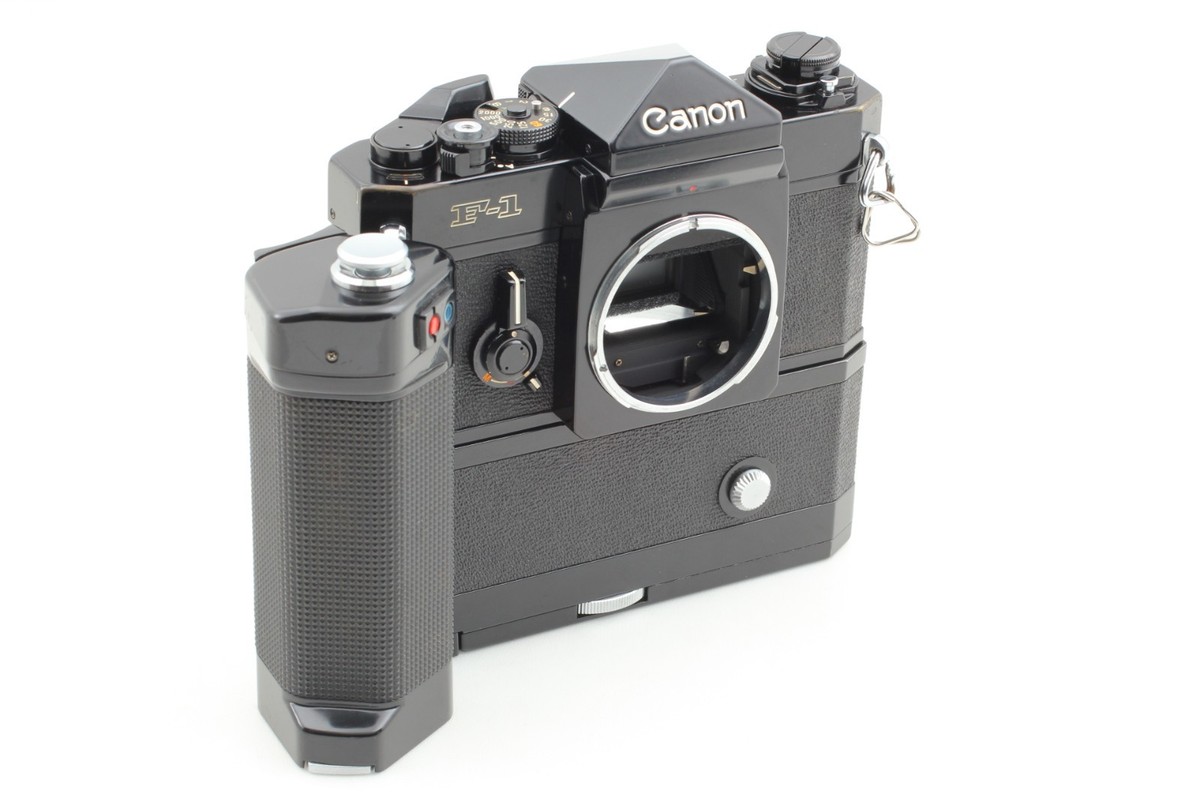 [ジャンク]Canon F-1 ブラック ジャンク品 Canon F-1 ＋パワーワインダーF ジャンク品 付き