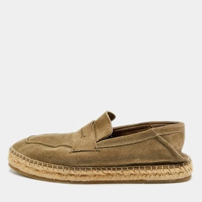Espadrille plate en daim gris Ermenegildo Zegna Valencia taille 41 - Photo 1/4