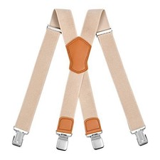 3.8cm Braces 4-Clip X Type Men's Jeans Trousers Suspenders Adjustable Wide Strap