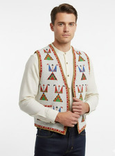 Powwow Regalia Vest Hand Beaded Native Traditional Tribal Outfit PRV152