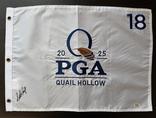 Scottie Scheffler Signed 2025 PGA Championship Flag Autographed Auto PSA COA