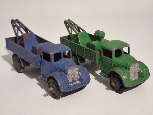 Vintage Dinky Toys Recovery Trucks X2 Pair Used Condition Original Diecast Dinky