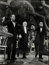 1973 Press Photo Robert Merrill, Richard Tucker, Arthur Fielder, Evening at Pops