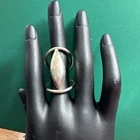 Vintage Sterling Silver Long Statement Cocktail Ring Size 8