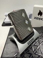 GENUINE Zippo ARMOR Lighter DAZZLING Crystals MultiCut Diamond Motif NEW IN BOX