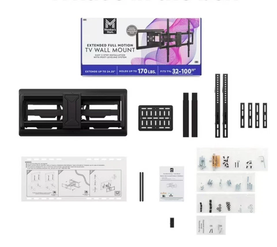 MONTAJE DE PARED TV INCLINABLE MARCA MIEMBRO CON DISEÑO NIVELADOR PARA TV 32-90 PULGADAS Foto 3 de 4