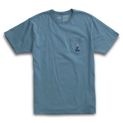 Vans Herren Off The Wall grafische Tasche T-Shirt/blau Mirage/UVP £32