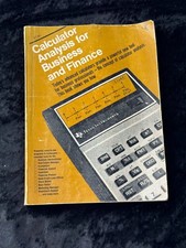 Texas Instruments Calculator Analysis For Business and Finance 1977