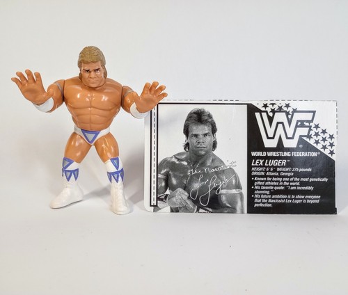 WWF Hasbro Lex Luger W/ CARD Action Figure 1994 Se...
