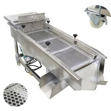 Heavy-duty Linear Sieve 8mm(Upper) 4mm(Lower) Vibration Sieve Shaker 2 Motor220V
