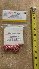 "We hope your summer is JUST WRITE" Gift Tags with Twine 30 Ct