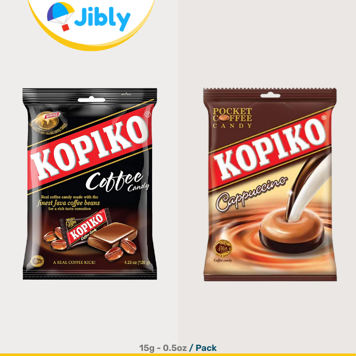 Kopiko Candy | Coffee and Cappuccino Flavors | 15g Packs