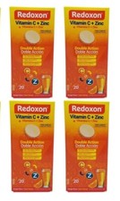 Pack of 4 Redoxon Vitamin C with Zinc Immune Support Orange 20 X 4 Tabs Exp 2026