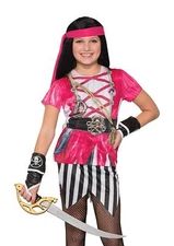 Forum Novelties Kids Pink Pirate Costume, Pink, Medium