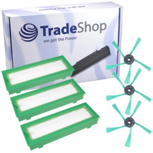 Ersatzteile Set Für GRUNDIG VCR 2330 - Seitenbürsten & HEPA Filter Kit