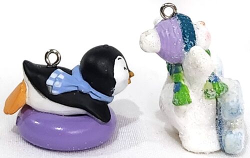 Hallmark FROSTY FUN FOR YOU 2 Miniature Mini Christmas Ornaments penguin snowman - Picture 5 of 11