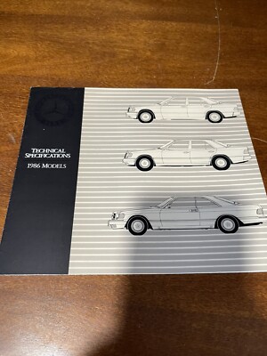 MERCEDES BENZ 1986 Technical specifications Brochure