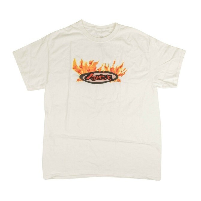 Travis Scott Cactus Jack Flame T-Shirt White Size Large L Brand