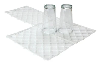 Ineinandergreifende Kunststoff Glasmatten - Klar Regal Liner Glasmatte für Bar - 10er Pack - Bild 1 von 2