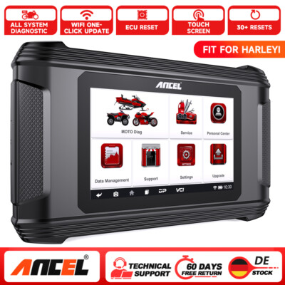 Ancel MT510 Motorrad Diagnosegerät für Harley Alle System OBD2 mit Service-Reset