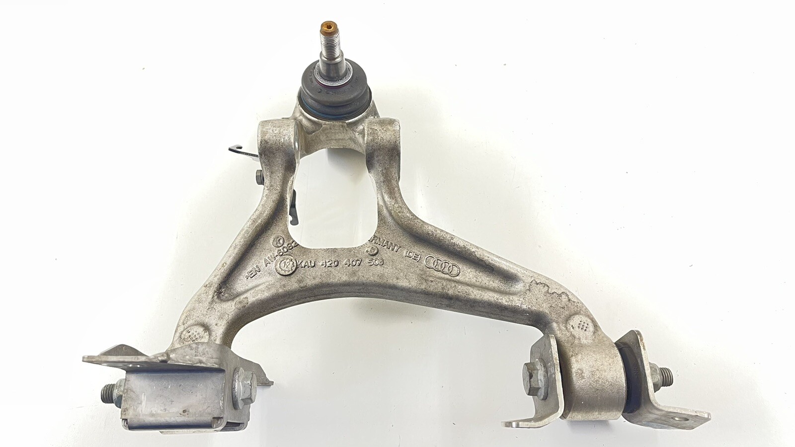 08-15 AUDI R8 SPYDER PASSENGER RIGHT FRONT UPPER CONTROL ARM 420 407 508 OEM