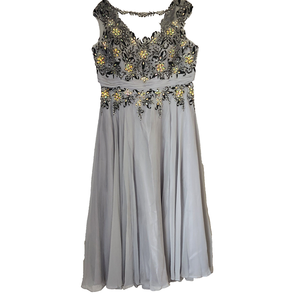 Fabuluxe Couture Lavender Long Evening Gown Hand Beaded Formal Dress Size  XXL | eBay