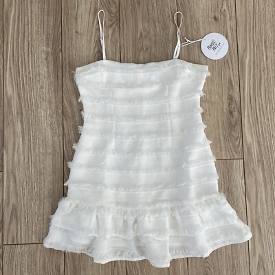 ruffle tulle mini dress Flora Ruffled Tulle Mini Dress White / S / US 4-6