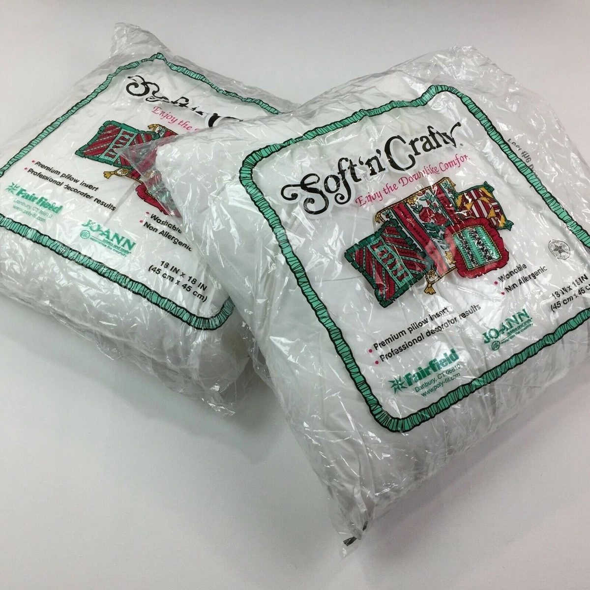 Fairfield Soft N Crafty Square Throw Pillow Insert Set 2 Craft