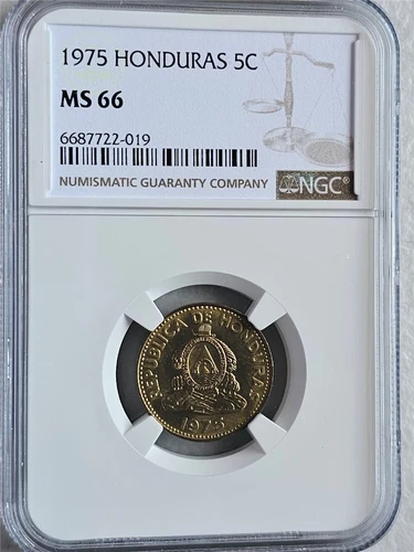 Honduras 5 Centavos 1975 NGC MS 66