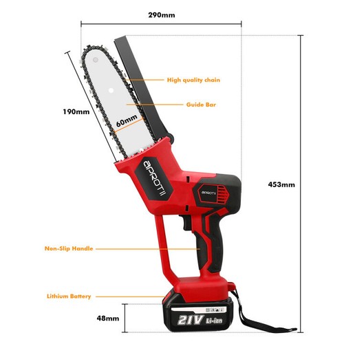 Mini 8 Inch Electric Cordless Chainsaw 