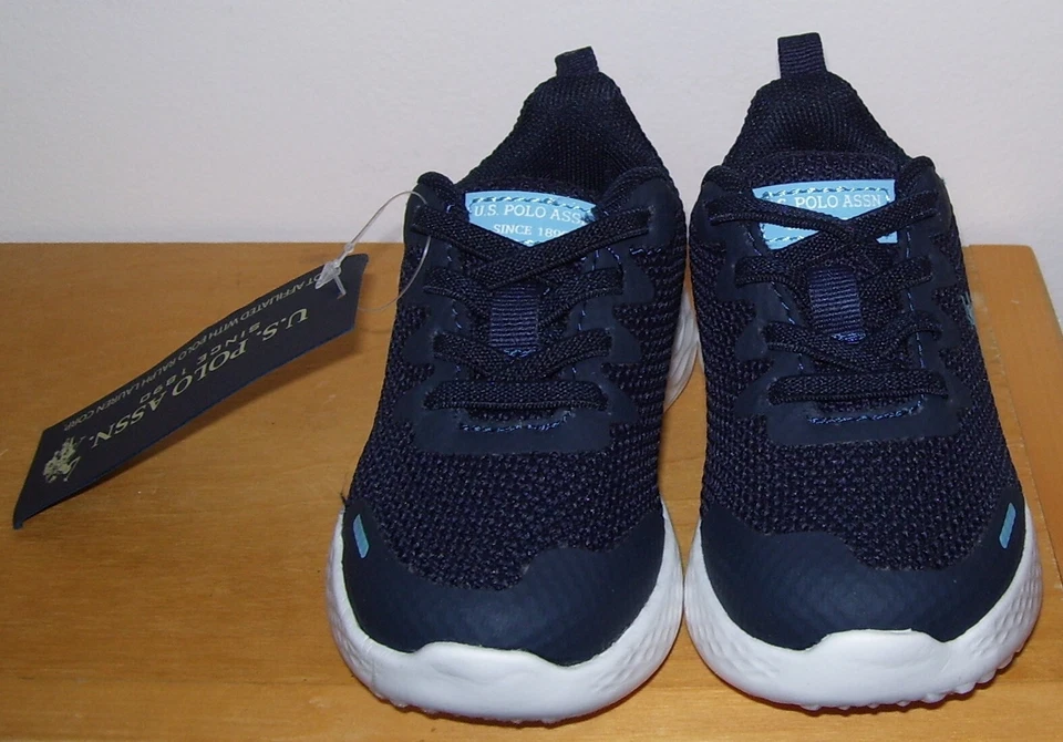学步男孩美国 POLO ASSN Action T 海军蓝懒人运动鞋 6 — 第 2/4 张图片