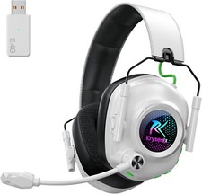 Wireless Gaming Headset with Noise Canceling Microphone for PC, PS5, PS4